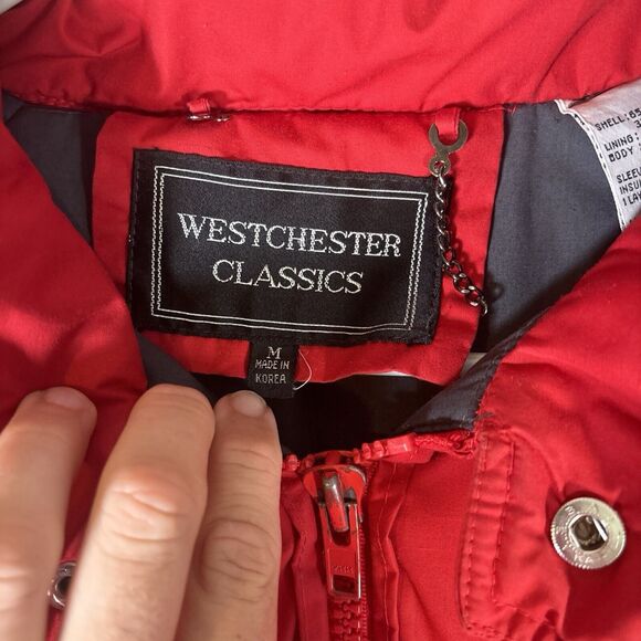 Westchester Classics Puffer Jacket Men’s Size Medium Red 80% Down 20% Feathers - Picture 6 of 13